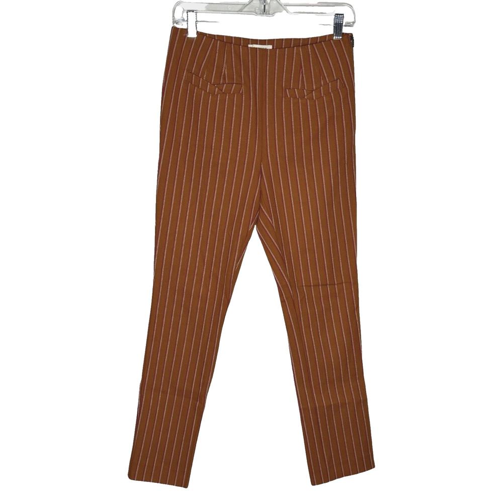 Anthropologie Pants Womens 2 Burnt Orange Pink The Essential Slim Trouser Pants